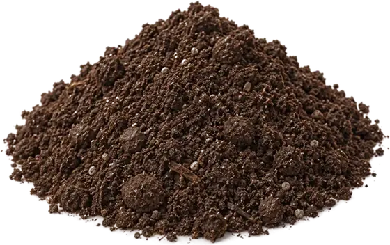 Pile of dark topsoil